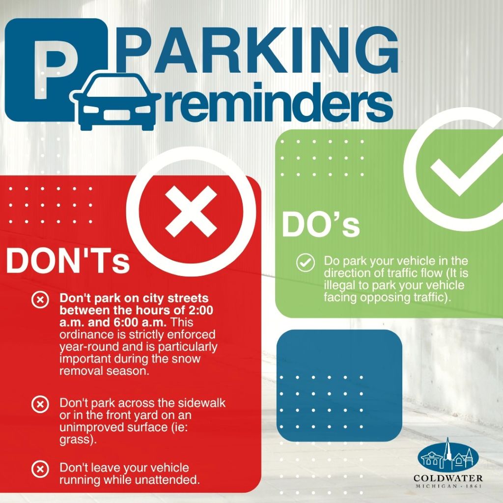 Coldwater Offers Reminder On Overnight Street Parking